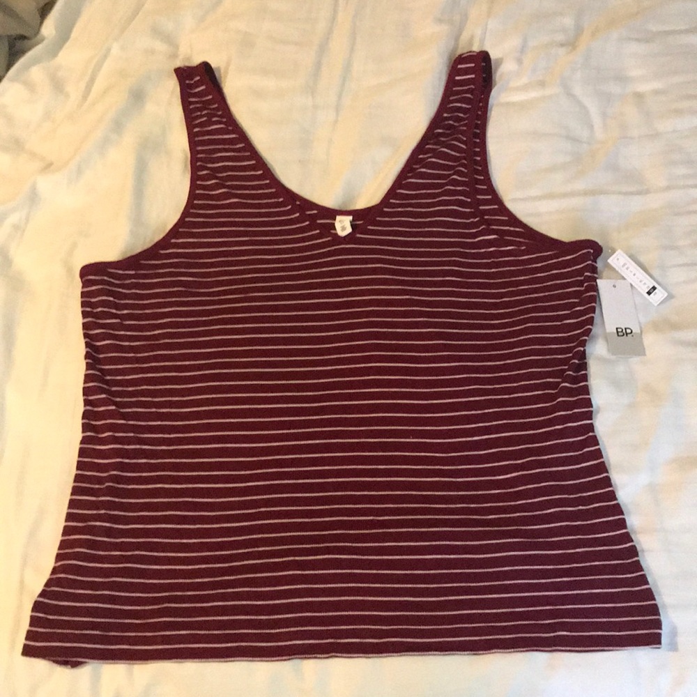BP RED RUMBA STRIPED Tank Top - Picture 2 of 4